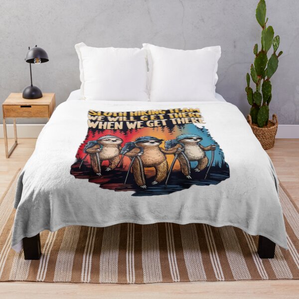 Item preview, sloth hiking team ,sloth hiking team we will get there when we get there,funny sloth designed and sold by venavar.