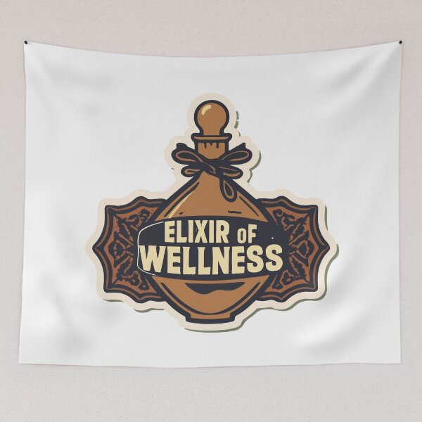 Item preview, Vintage Apothecary Elixir of Wellness Bottle designed and sold by NiftyWrx.