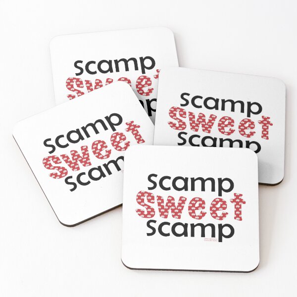Item preview, Scamp Sweet Scamp Fiberglass Camper Trailer Art designed and sold by creativebeeshop.
