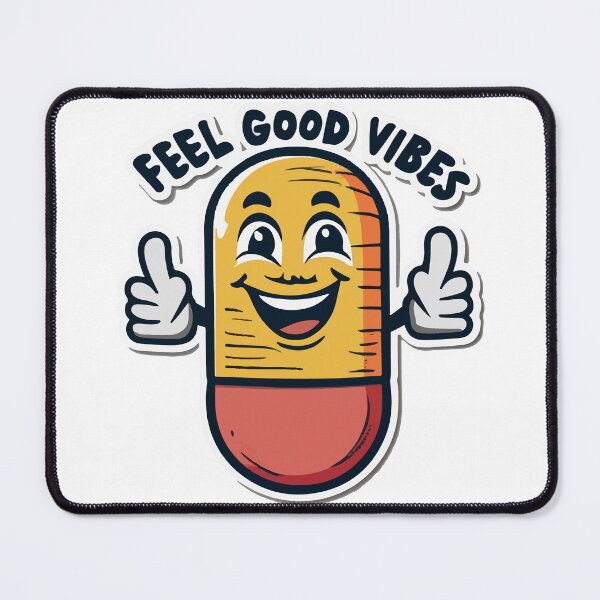 Item preview, Cheerful Pill Character - Feel Good Vibes designed and sold by NiftyWrx.