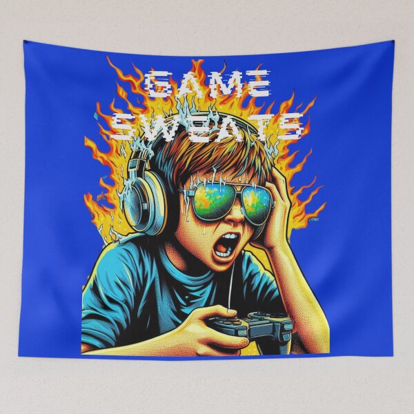 Item preview, Hot Zone Gaming for Game Sweats- Pop Art Drawing of Gamer Boy designed and sold by Wolvescreate.