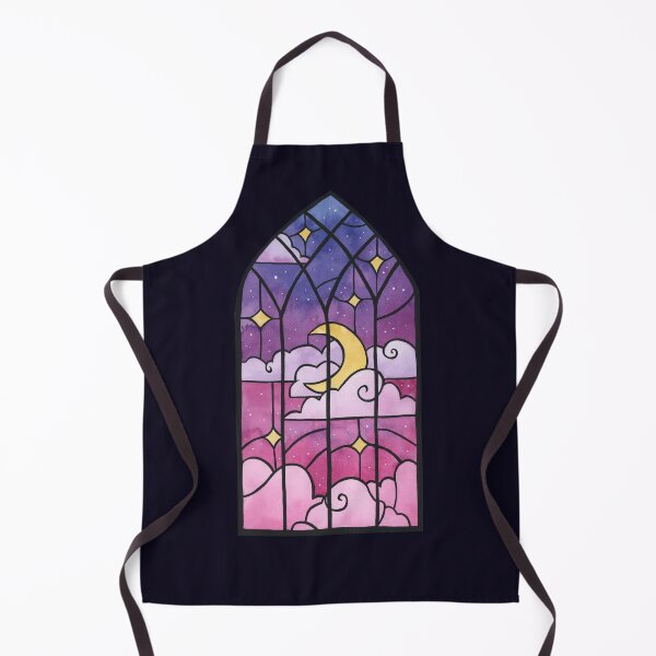 Item preview, Crescent moon stained glass window designed and sold by Ellen Wilberg.