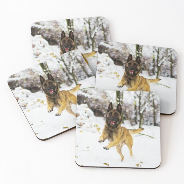 Item preview, Belgian Malinois Running In Snow designed and sold by TheAnimalZ00.