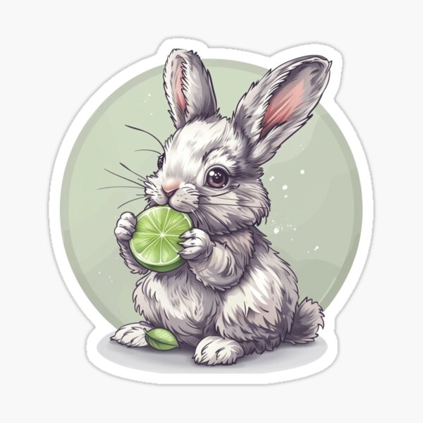 Item preview, Bunny eating a lime designed and sold by MendaciousMina.