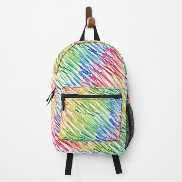Item preview, Diagonal Rainbow Striped Hatch Mark Pattern Hand Drawn In Colorful Ink designed and sold by Crystal Odenkirk.