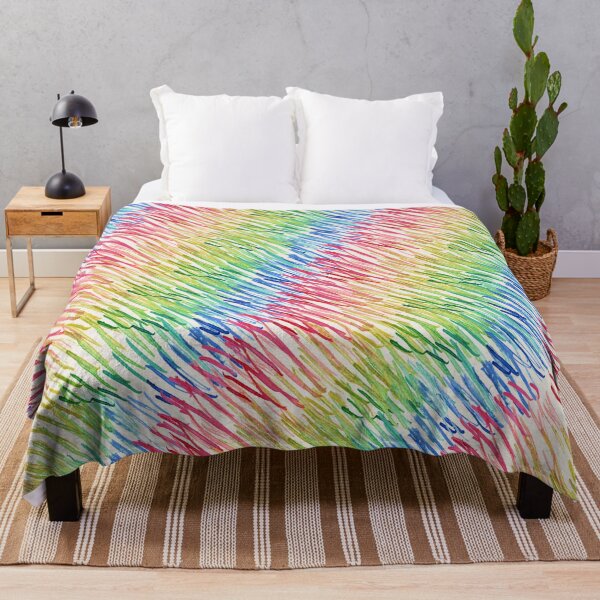 Item preview, Diagonal Rainbow Striped Hatch Mark Pattern Hand Drawn In Colorful Ink designed and sold by Crystal Odenkirk.
