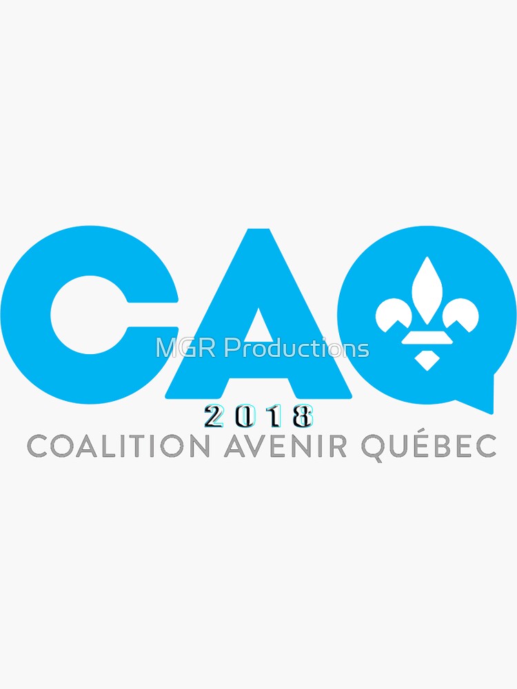 "The Coalition Avenir Québec Logo For Dark Colors 2018" Sticker for