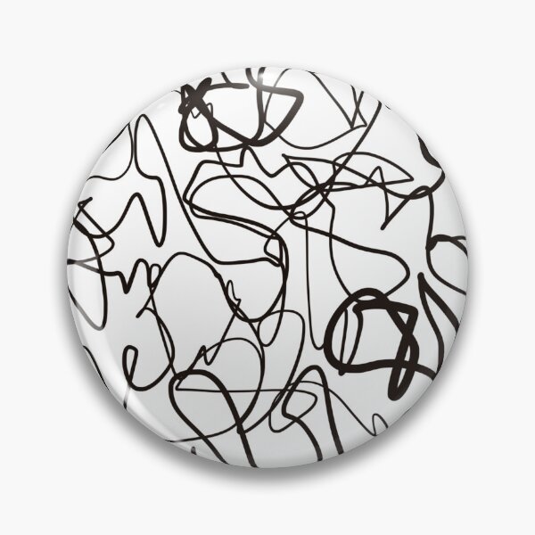 Item preview, Scribble Doodle Pen Abstract Pattern Modern Minimalistic Black designed and sold by hopecope.