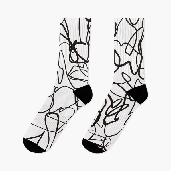 Item preview, Scribble Doodle Pen Abstract Pattern Modern Minimalistic Black designed and sold by hopecope.