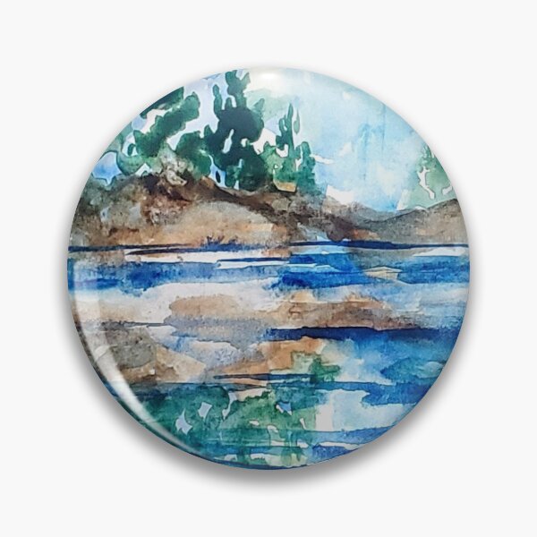 Item preview, Big Bear Lake Watercolor designed and sold by signaturelaurel.