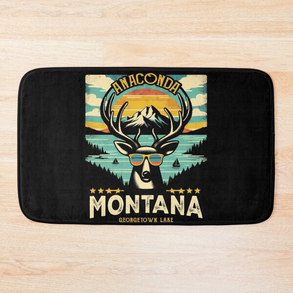 Item preview, Anaconda Montana - Vintage Retro Mule Deer Sunglasses Georgetown Lake Montana Gift designed and sold by JUSTBEELEGANT.