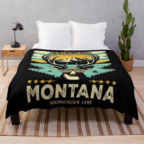 Item preview, Anaconda Montana - Vintage Retro Mule Deer Sunglasses Georgetown Lake Montana Gift designed and sold by JUSTBEELEGANT.