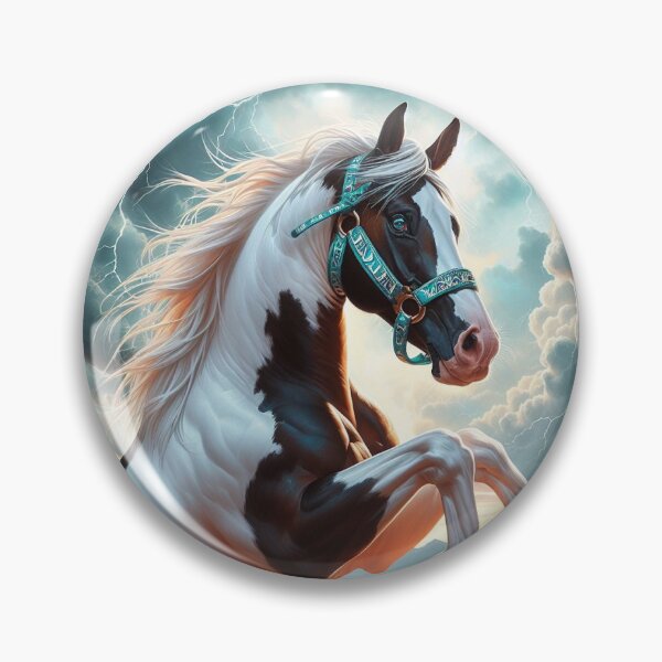 Item preview, Paint Horse Rearing During a Desert Thunderstorm designed and sold by Caitlin Soergel.
