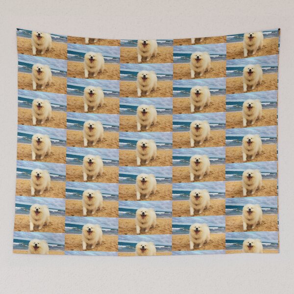 Item preview, Samoyed Dog At The Beach designed and sold by TheAnimalZ00.