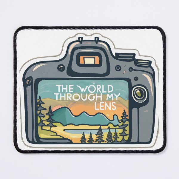 Item preview, Serene Landscape Camera Silhouette - The World Through My Lens designed and sold by NiftyWrx.