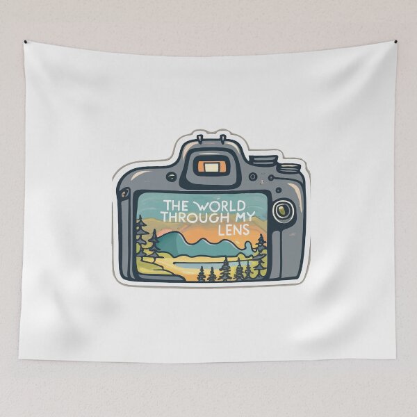 Item preview, Serene Landscape Camera Silhouette - The World Through My Lens designed and sold by NiftyWrx.