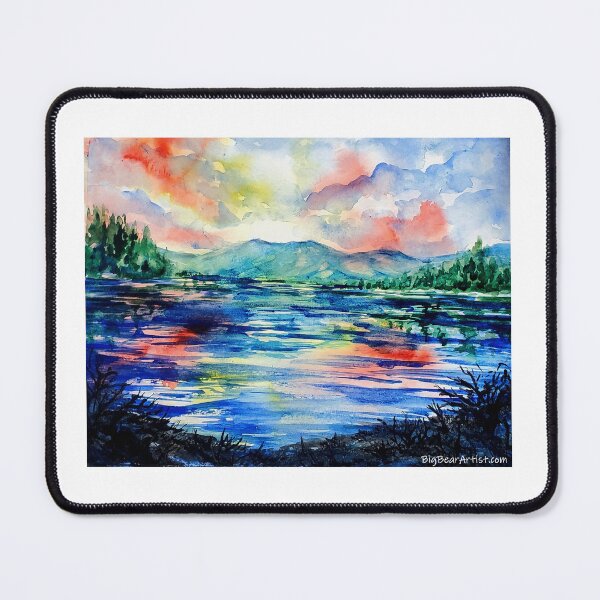 Item preview, Big Bear Lake Watercolor designed and sold by signaturelaurel.