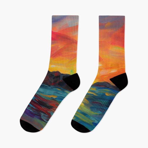 Item preview,  Colorful Munch Inspired  Sunset Seascape designed and sold by StephanieLZ.