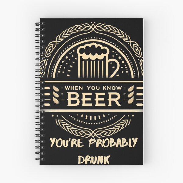 Aperçu de l'œuvre Quand vous connaissez la bière, vous êtes probablement ivre - Emblématique du rétro créée et vendue par Wolvescreate.