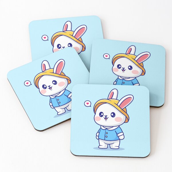 Item preview, "Scholarly Bunny: Cute Cartoon Rabbit Vector Icon" designed and sold by hjian8219.