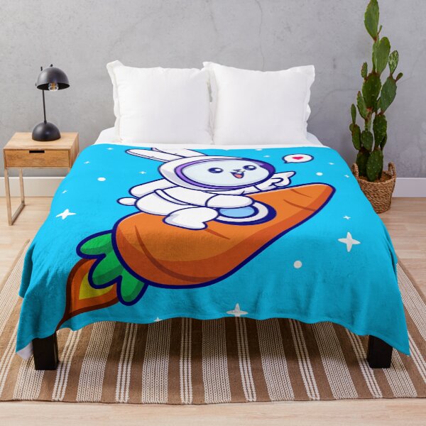 Item preview, "Cosmic Carrot Cruise: Cute Cartoon Rabbit Vector Icon" designed and sold by hjian8219.