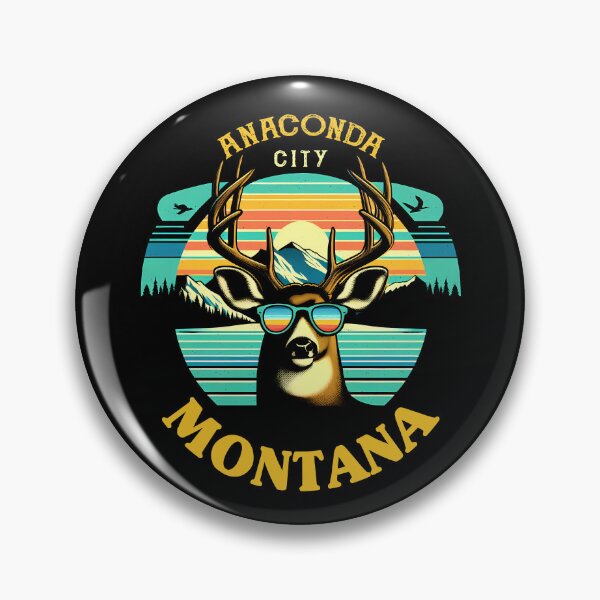 Item preview, Anaconda Montana - Vintage Retro Mule Deer Sunglasses Georgetown Lake Montana Gift designed and sold by JUSTBEELEGANT.