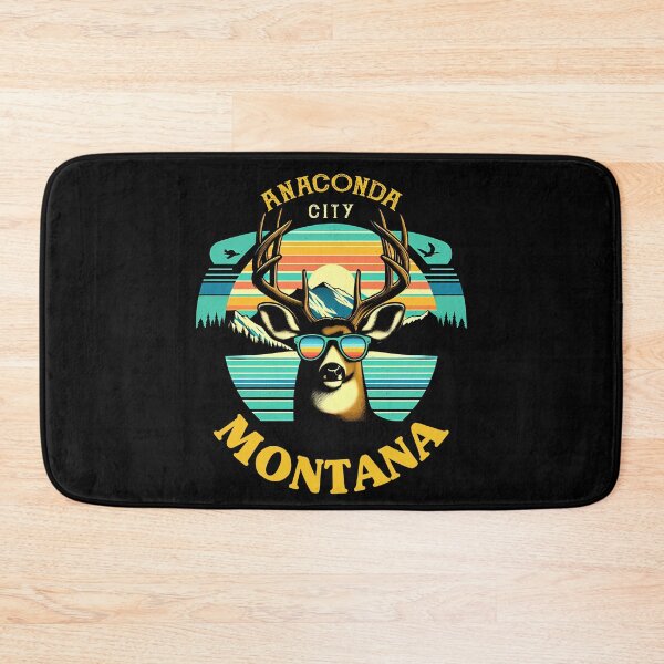 Item preview, Anaconda Montana - Vintage Retro Mule Deer Sunglasses Georgetown Lake Montana Gift designed and sold by JUSTBEELEGANT.