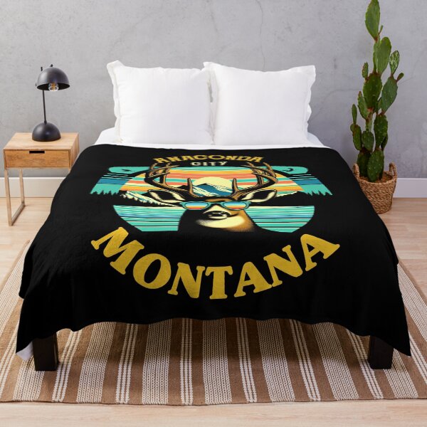 Item preview, Anaconda Montana - Vintage Retro Mule Deer Sunglasses Georgetown Lake Montana Gift designed and sold by JUSTBEELEGANT.