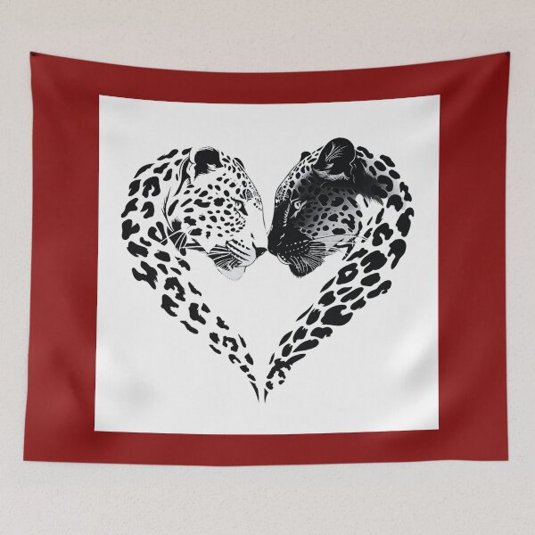 Item preview, Love logo, two leopards, leopard pattern designed and sold by silent-violin.