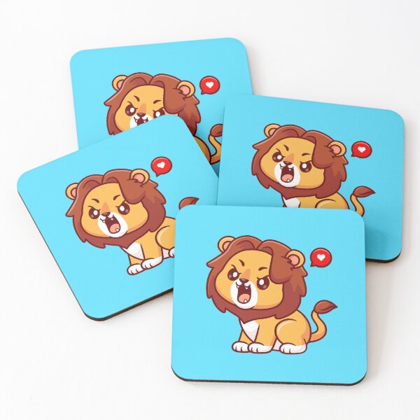 Item preview,  "Roaring Lion: Cute Cartoon Vector Icon" designed and sold by hjian8219.