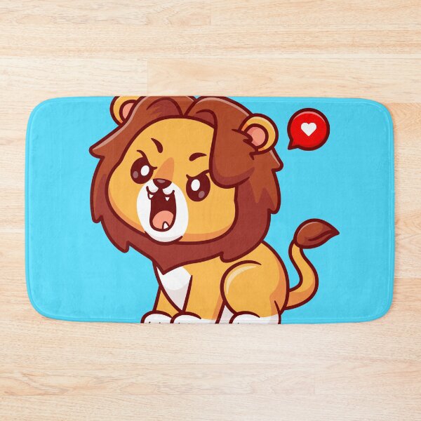 Item preview,  "Roaring Lion: Cute Cartoon Vector Icon" designed and sold by hjian8219.