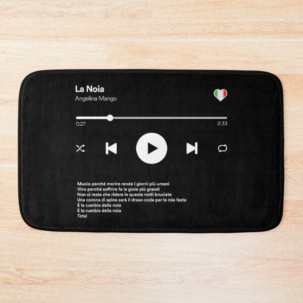 Item preview, La Noia - Angelina Mango - Eurovision 2024 Italy - Media Player Style designed and sold by Vision-Tees.