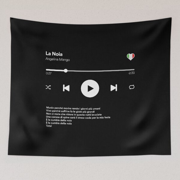 Item preview, La Noia - Angelina Mango - Eurovision 2024 Italy - Media Player Style designed and sold by Vision-Tees.