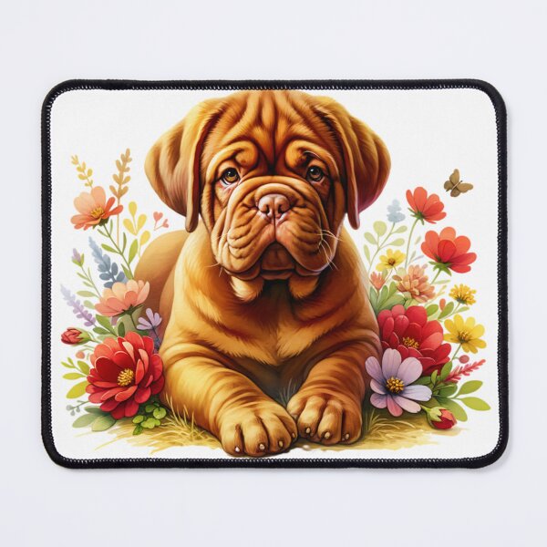 Item preview, Dogue De Bordeaux Puppy Floral designed and sold by TheAnimalZ00.