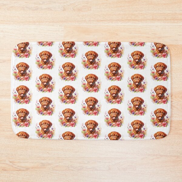 Item preview, Happy Dogue De Bordeaux Puppy Floral designed and sold by TheAnimalZ00.