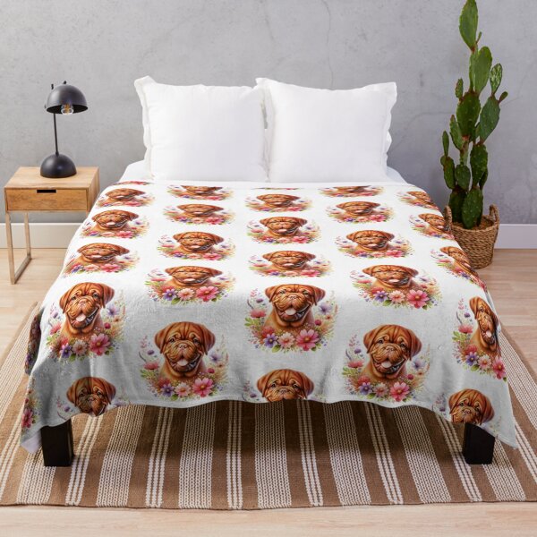Item preview, Happy Dogue De Bordeaux Puppy Floral designed and sold by TheAnimalZ00.