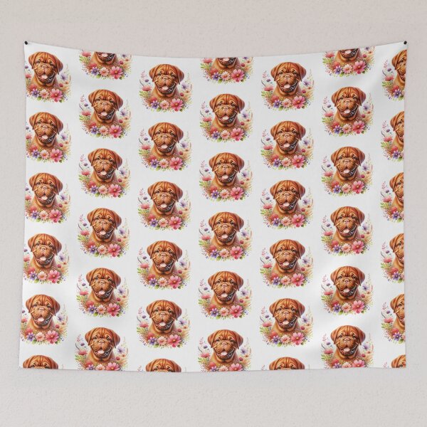 Item preview, Happy Dogue De Bordeaux Puppy Floral designed and sold by TheAnimalZ00.