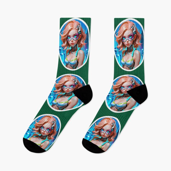 Item preview, Cute Futuristic Anime Cyborg Girl designed and sold by TheArtOfPat.