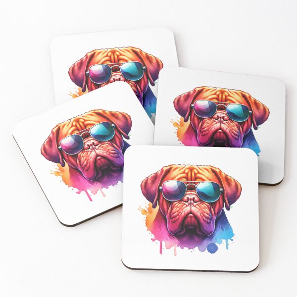 Item preview, Watercolor Dogue De Bordeaux Wearing Sunglasses designed and sold by TheAnimalZ00.