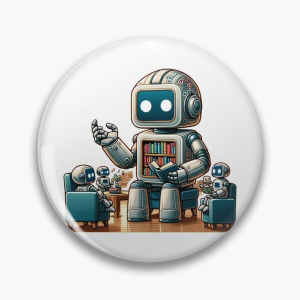 Item preview, Book Club Bot designed and sold by pixelpulsenyc.