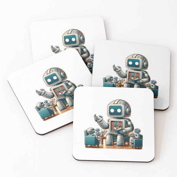 Item preview, Book Club Bot designed and sold by pixelpulsenyc.
