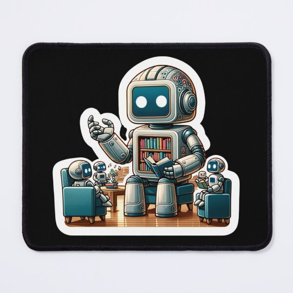 Item preview, Book Club Bot designed and sold by pixelpulsenyc.