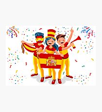 Russia 2018 world cup, Spain football supporters. Photographic Print
