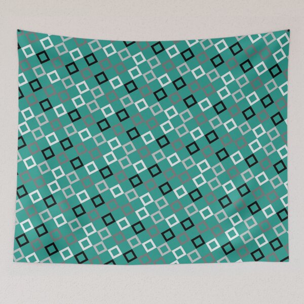 Item preview, Green Shade Multicolor Seamless Square Montage Party Pattern designed and sold by Alchemy-A-La-G.