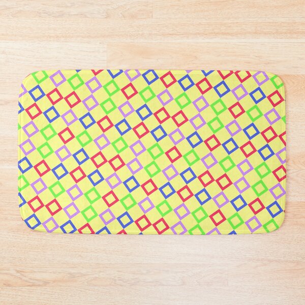 Item preview, Happy Yellow Multicolor Seamless Square Montage Party Pattern designed and sold by Alchemy-A-La-G.