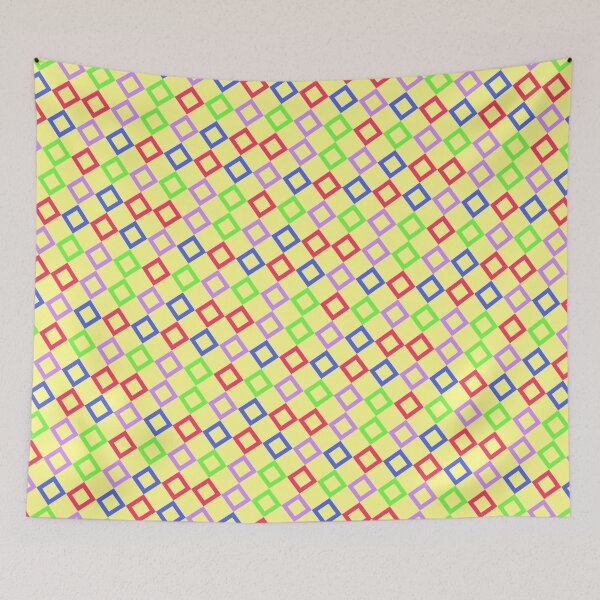 Item preview, Happy Yellow Multicolor Seamless Square Montage Party Pattern designed and sold by Alchemy-A-La-G.