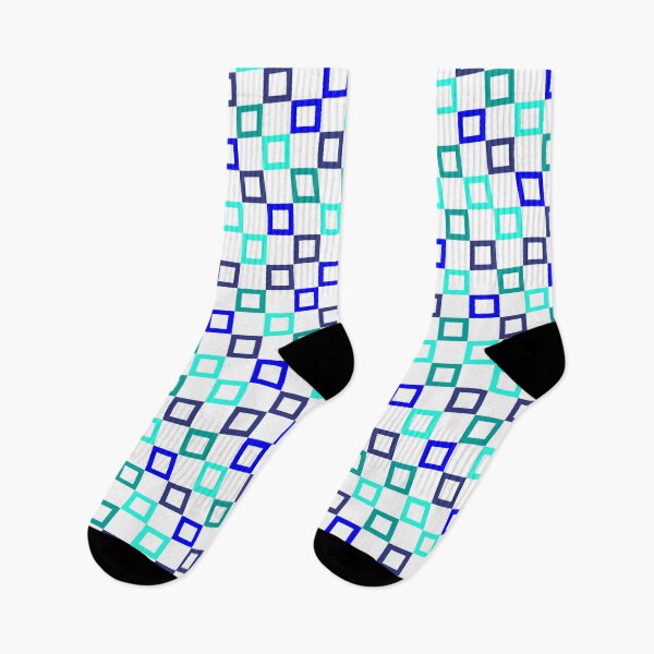 Item preview, Bright Blues Multicolor Seamless Square Montage Party Pattern designed and sold by Alchemy-A-La-G.