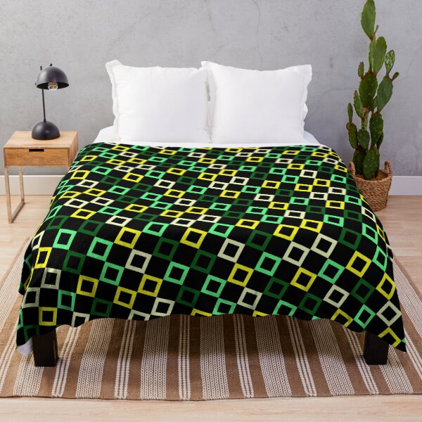 Item preview, Black & Green Multicolor Seamless Square Montage Party Pattern designed and sold by Alchemy-A-La-G.