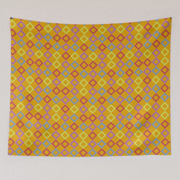 Item preview, Happy Orange Multicolor Seamless Square Montage Party Pattern designed and sold by Alchemy-A-La-G.