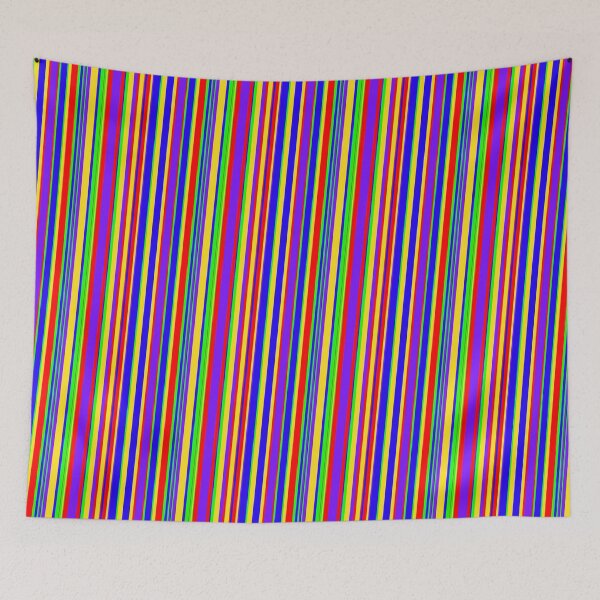 Item preview, Uplifting Rainbow Stripes Multicolor Streaked Line Party Pattern designed and sold by Alchemy-A-La-G.